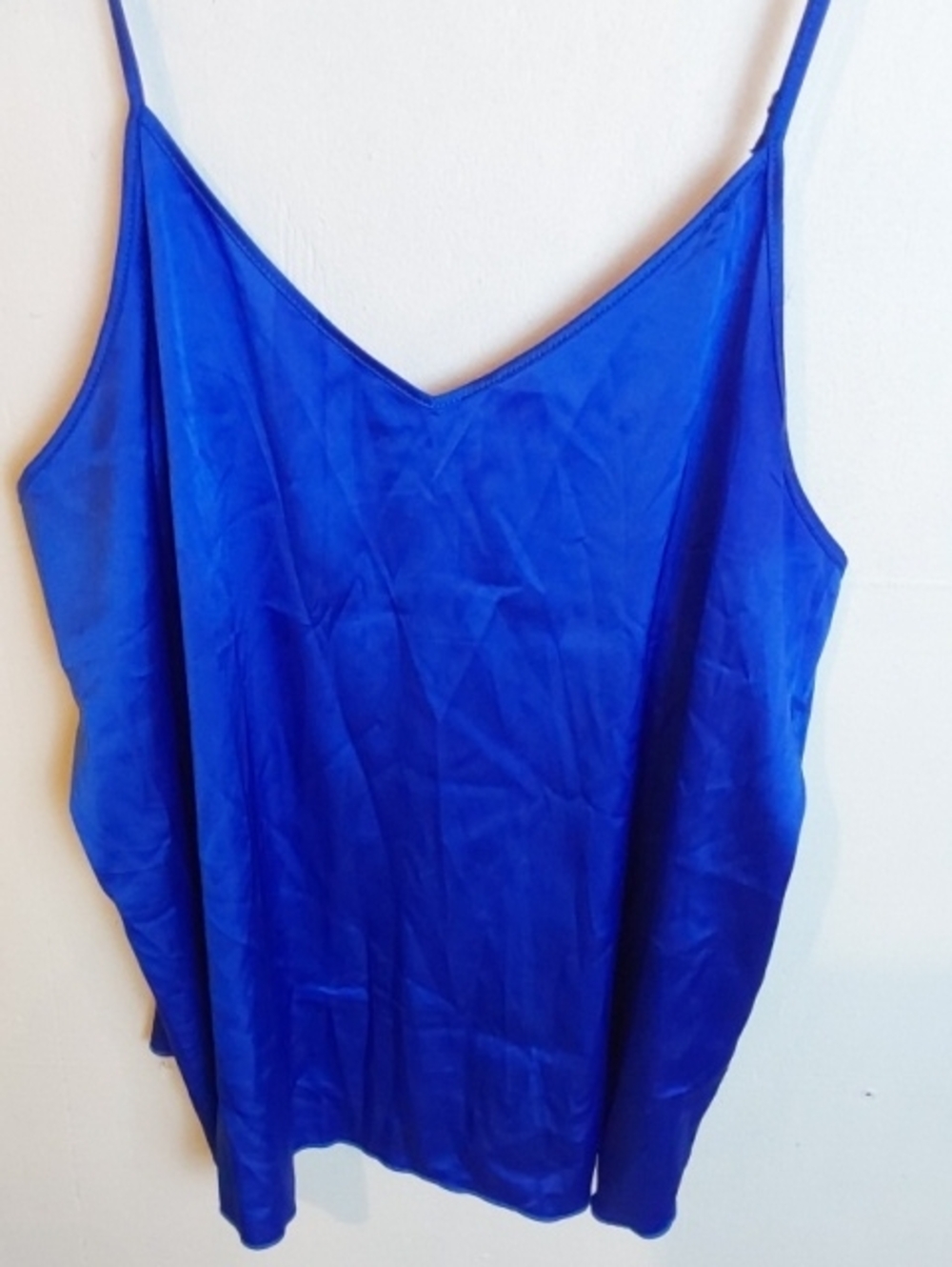 Boutique|Bright Royal Blue Spaghetti Strap Cami Top Silky Sz.XXL